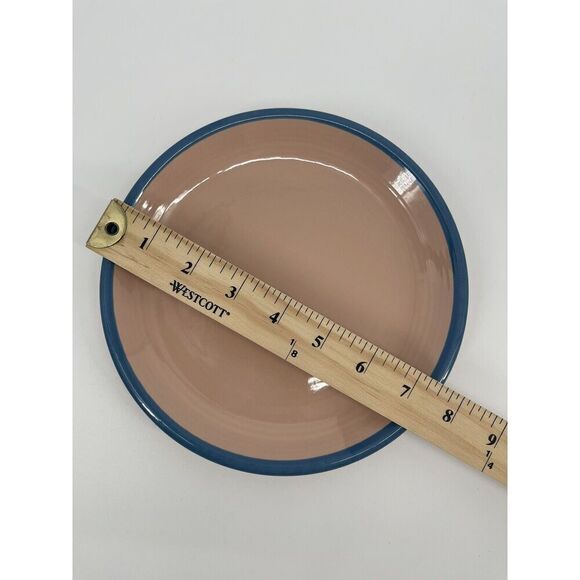 Set Of 3 Rio Century Stoneware Salad Side Plates Japan Pink Blue Vintage 7.5” - Picture 6 of 6